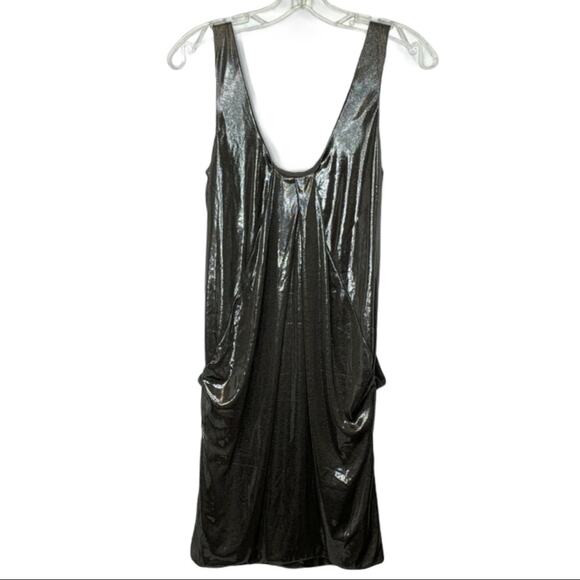 Diane Von Furstenberg Lesley‎ Liquid Metallic Babydoll Dress  Size 6 - Picture 3 of 7